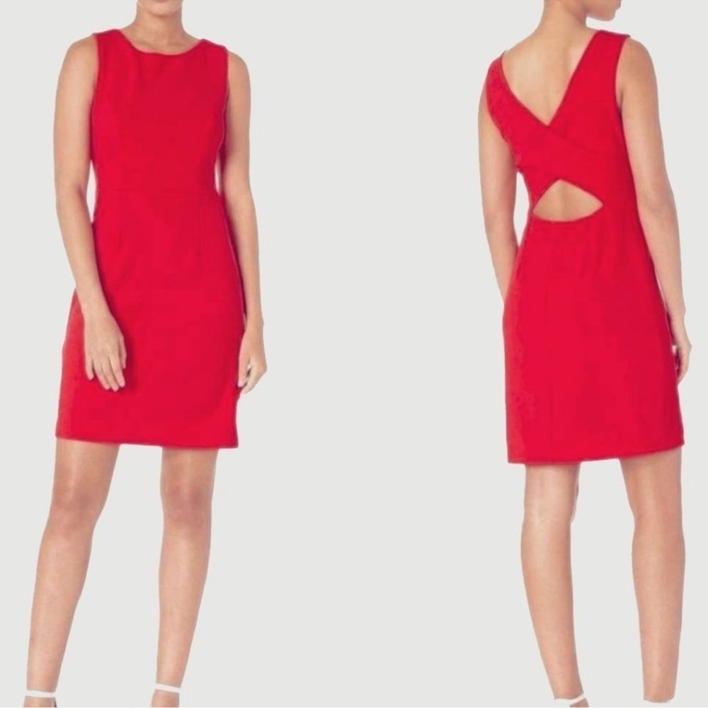 Betsey Johnson Red Cutout Back Dress Size 10